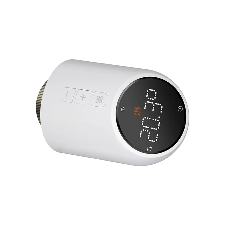 Black Round Screen Wifi Radiator Control Actuator TRV-705WF